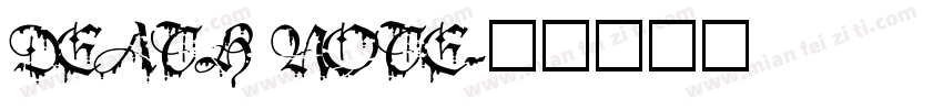 DEATH NOTE字体转换